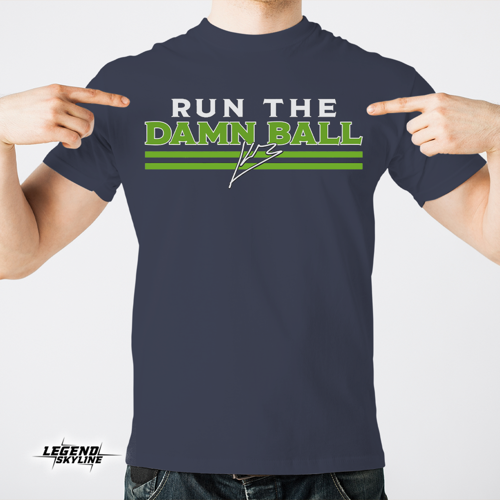 Kenneth Walker Run The Damn Ball Football Shirt