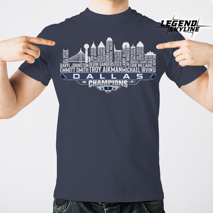 Dallas Dream Team Football XXX Champions 1996, Dallas City Skyline Shirt