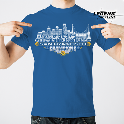 Golden State Dream Team Basketball Champions 2018, San Francisco City Skyline Shirt
