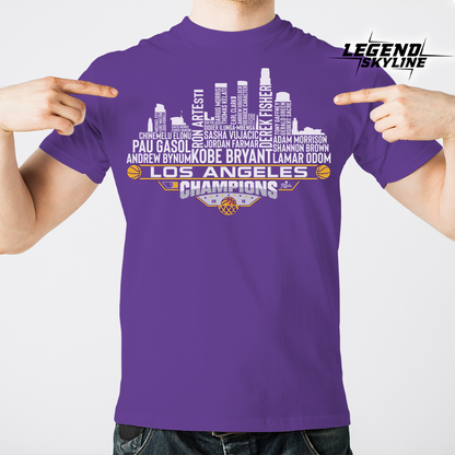Los Angeles Dream Team Basketball Champions 2010, Los Angeles City Skyline Shirt