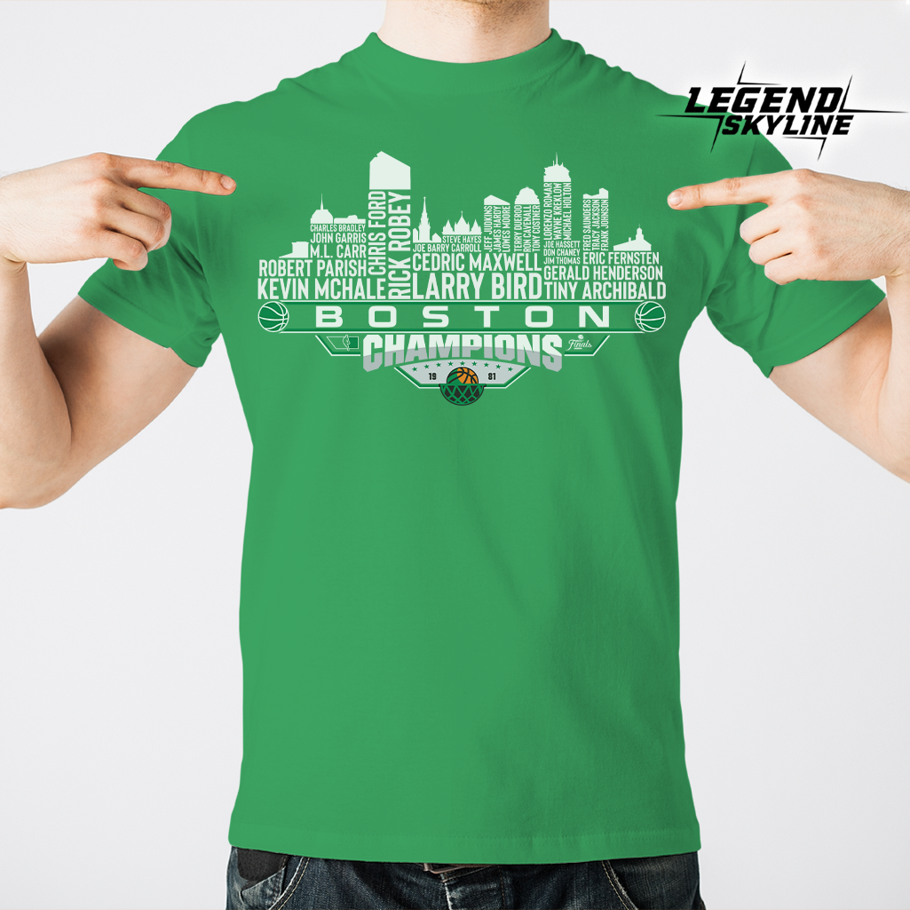 Boston Dream Team Basketball Champions 1981 , Boston City Skyline Shirt