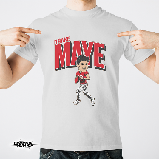 Drake Maye Caricature Football Shirts