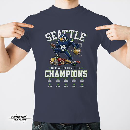 Seattle Football NFC West Division Champs 2025 Shirt