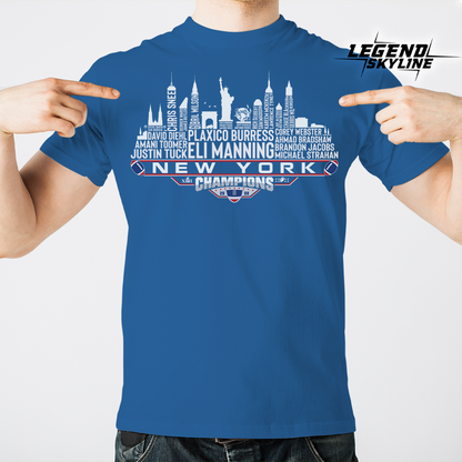 New York Dream Team Football XLII Champions 2008, New York City Skyline Shirt
