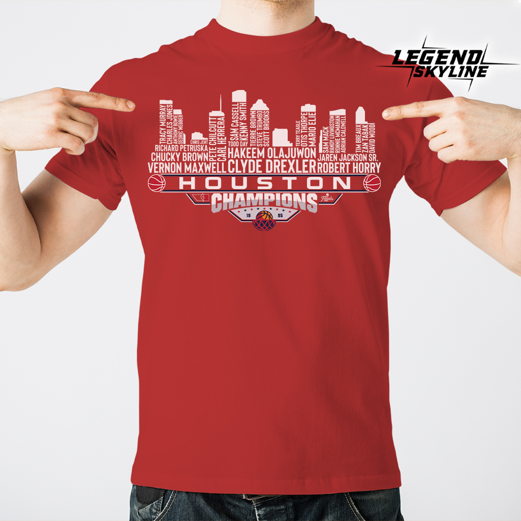 Houston Dream Team Basketball Champions 1995, Houston City Skyline Shirt