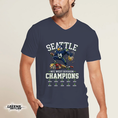 Seattle Football NFC West Division Champs 2025 Shirt