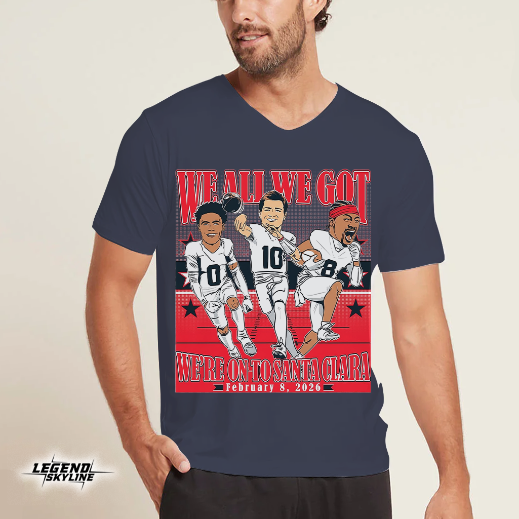 Drake Maye, Stefon Diggs & Christian Gonzalez – Conference Champions Caricatures Shirt