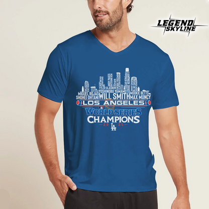 Los Angeles Baseball World Champions Team Series 2025 LA City Skyline Shirts