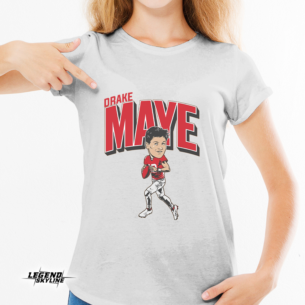 Drake Maye Caricature Football Shirts
