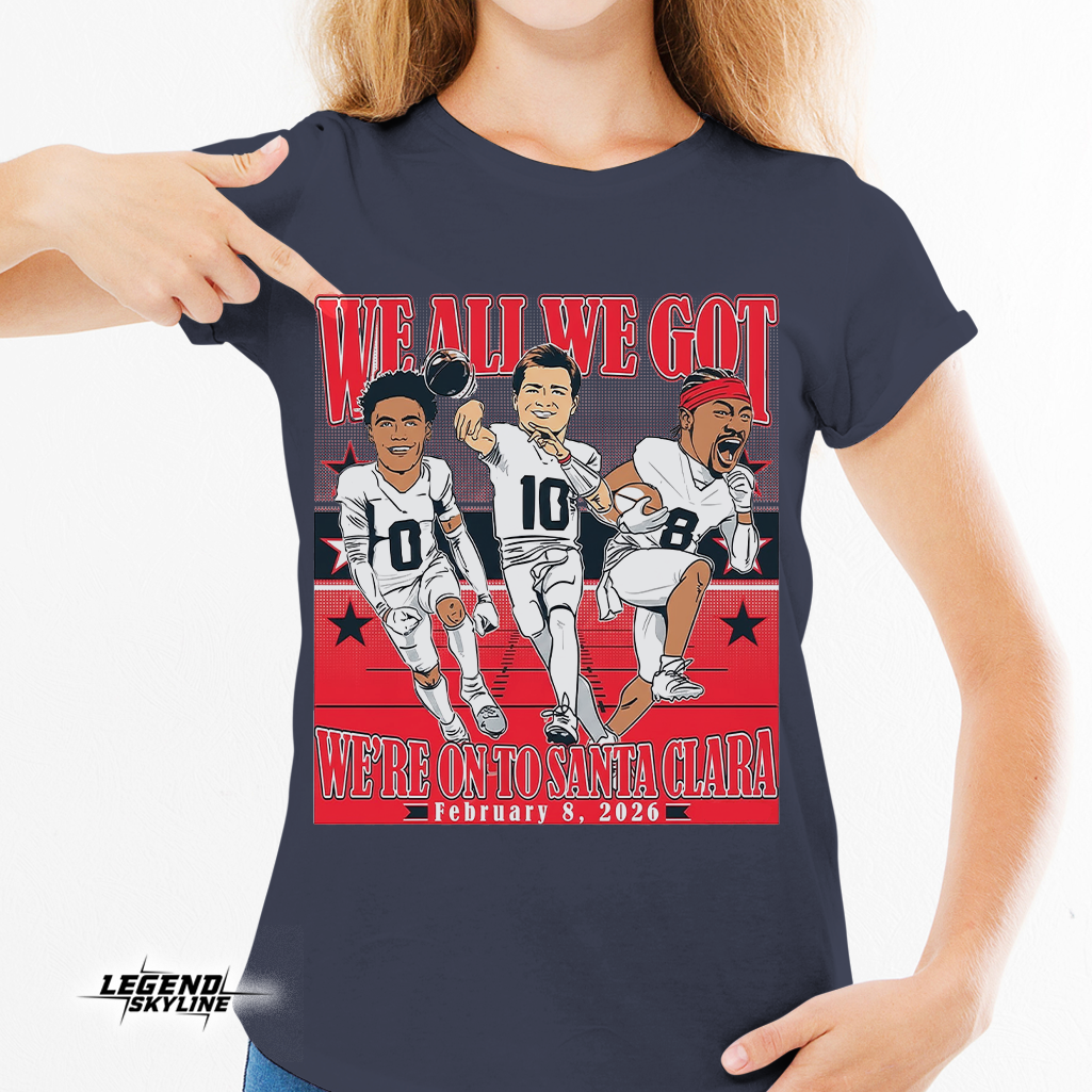 Drake Maye, Stefon Diggs & Christian Gonzalez – Conference Champions Caricatures Shirt