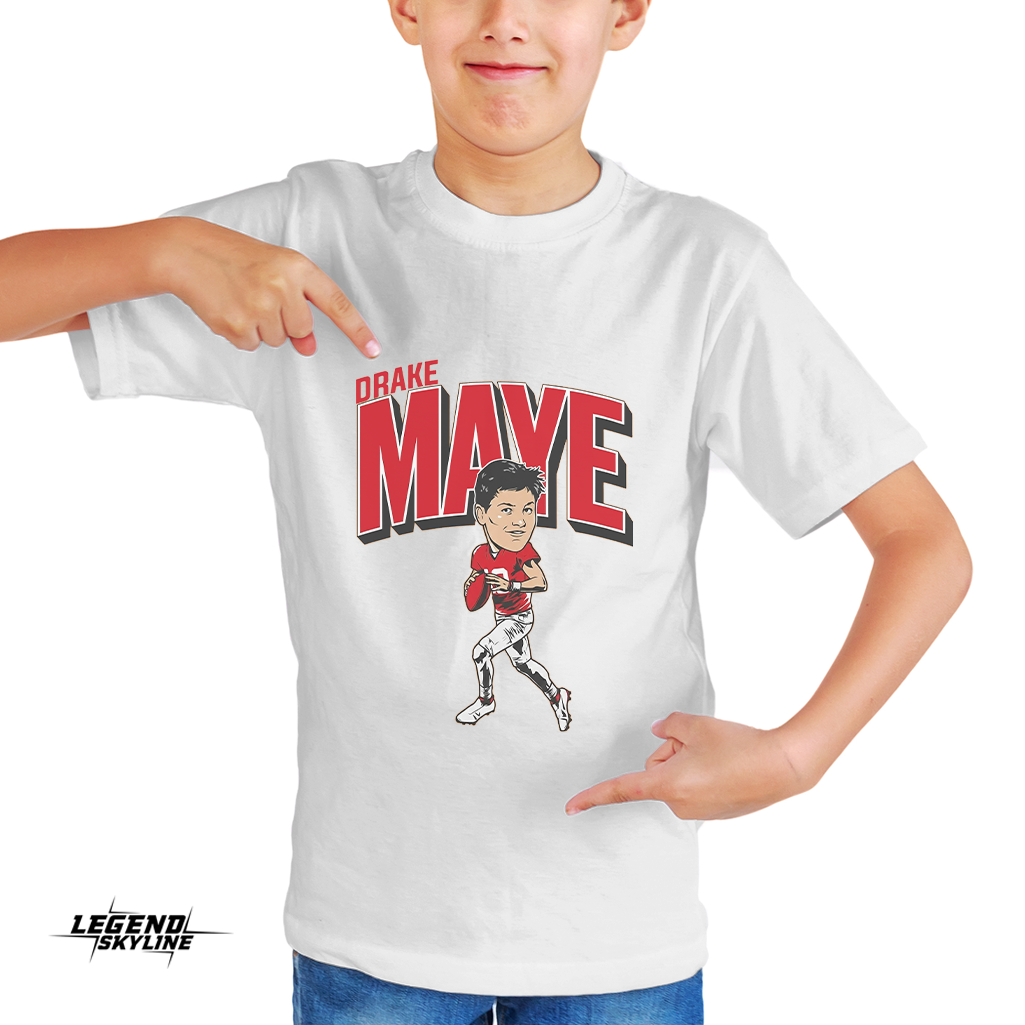 Drake Maye Caricature Football Shirts