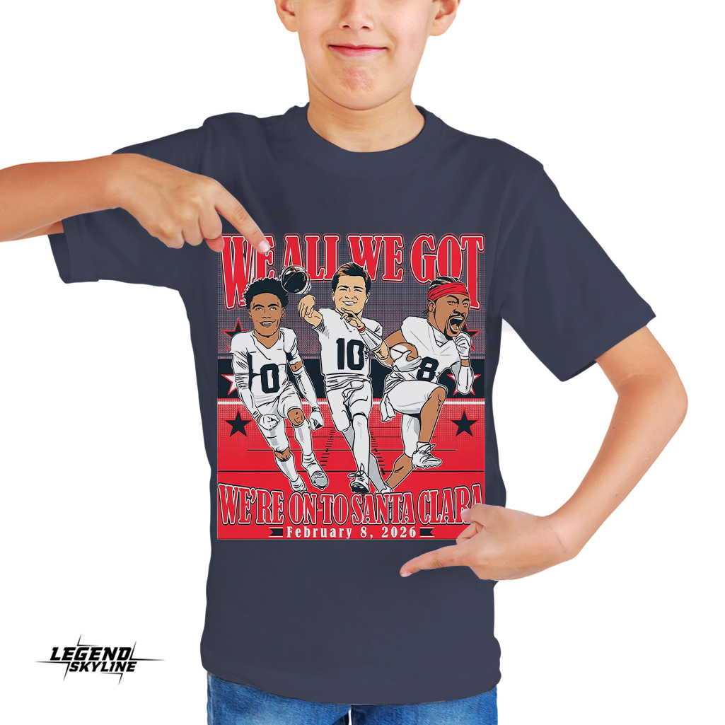 Drake Maye, Stefon Diggs & Christian Gonzalez – Conference Champions Caricatures Shirt