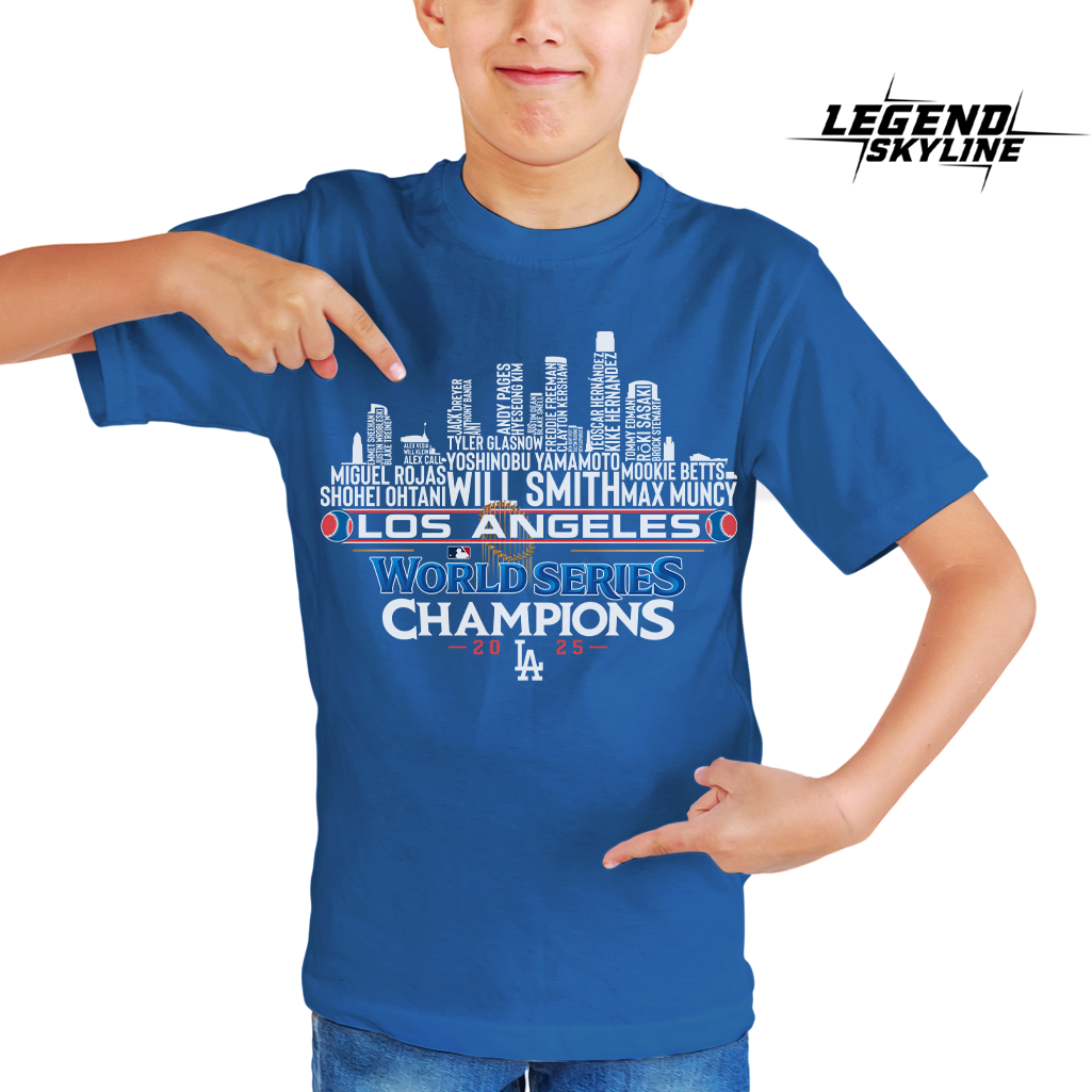 Los Angeles Baseball World Champions Team Series 2025 LA City Skyline Shirts