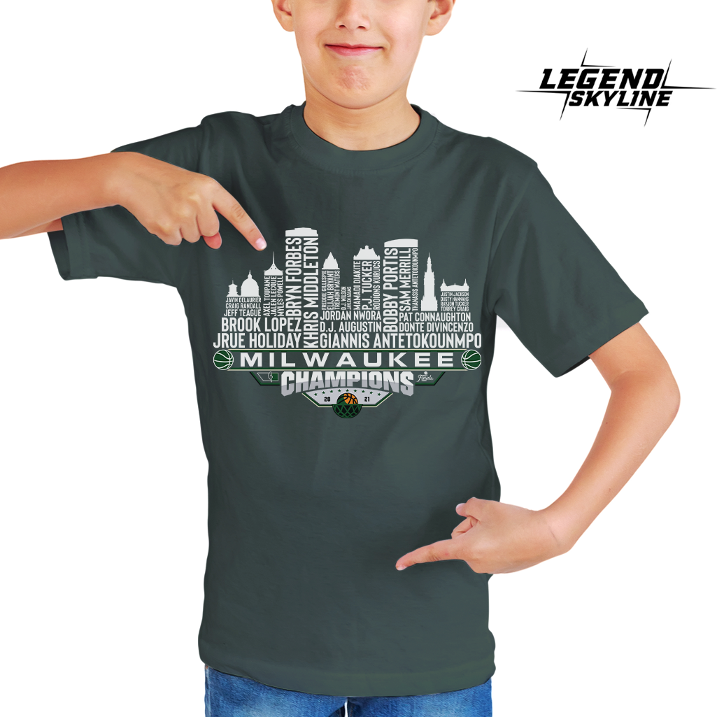 Milwaukee Dream Team Basketball Champions 2021, Milwaukee City Skyline Shirt