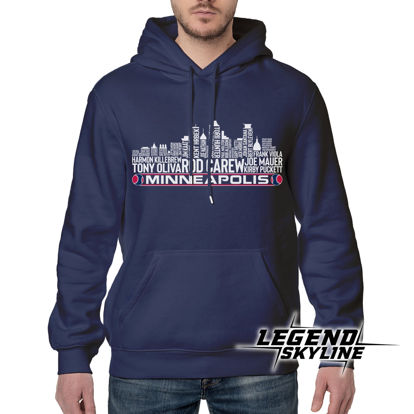 Minnesota Baseball Team All Time Legends Minneapolis City Skyline Shirt