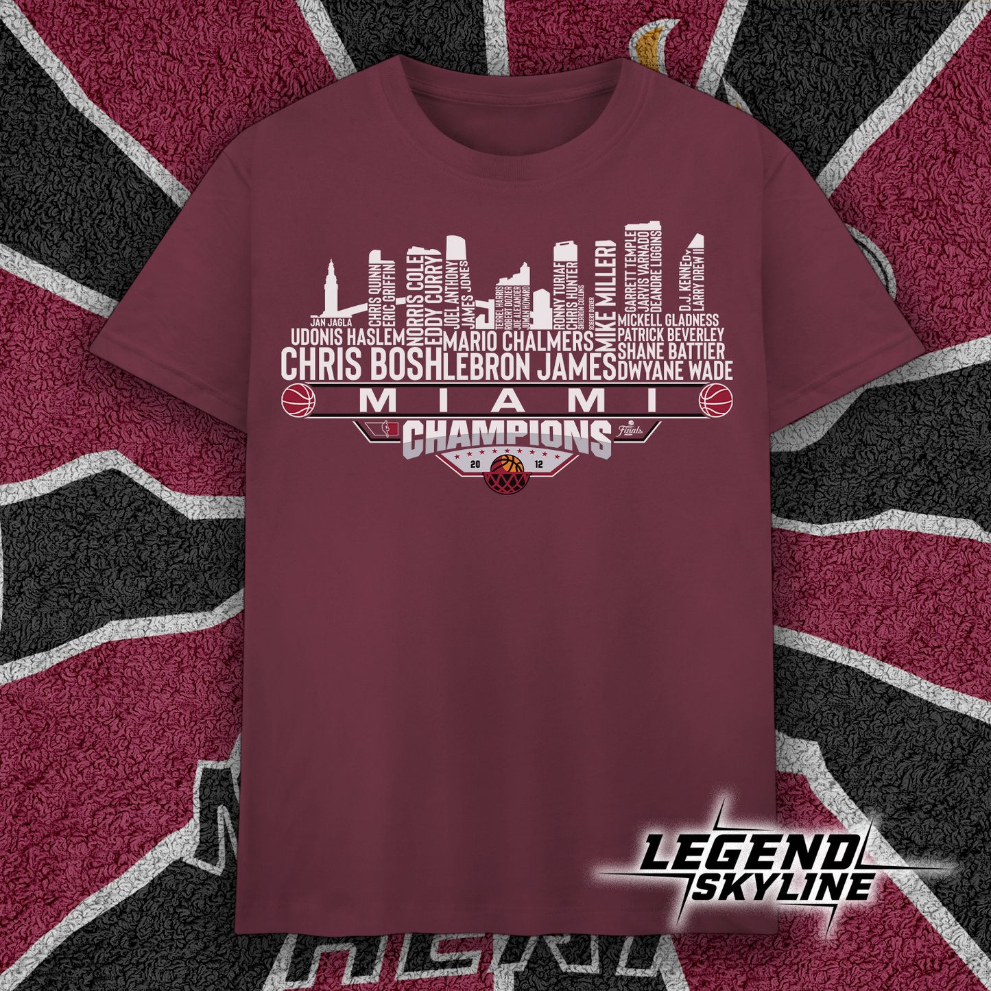 Miami Dream Team Basketball Champions 2012, Miami City Skyline Shirt
