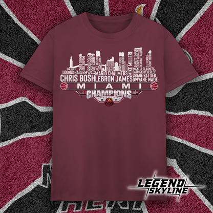 Miami Dream Team Basketball Champions 2012, Miami City Skyline Shirt