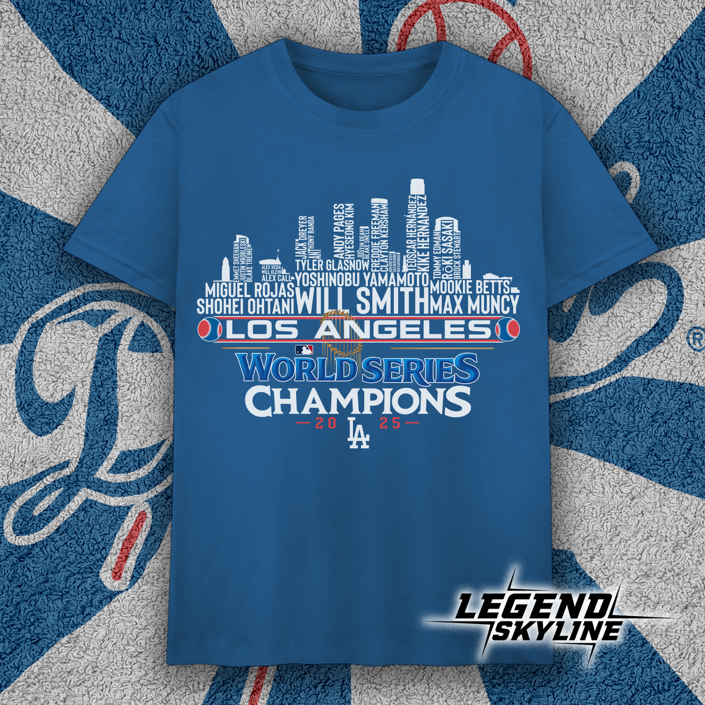 Los Angeles Baseball World Champions Team Series 2025 LA City Skyline Shirts