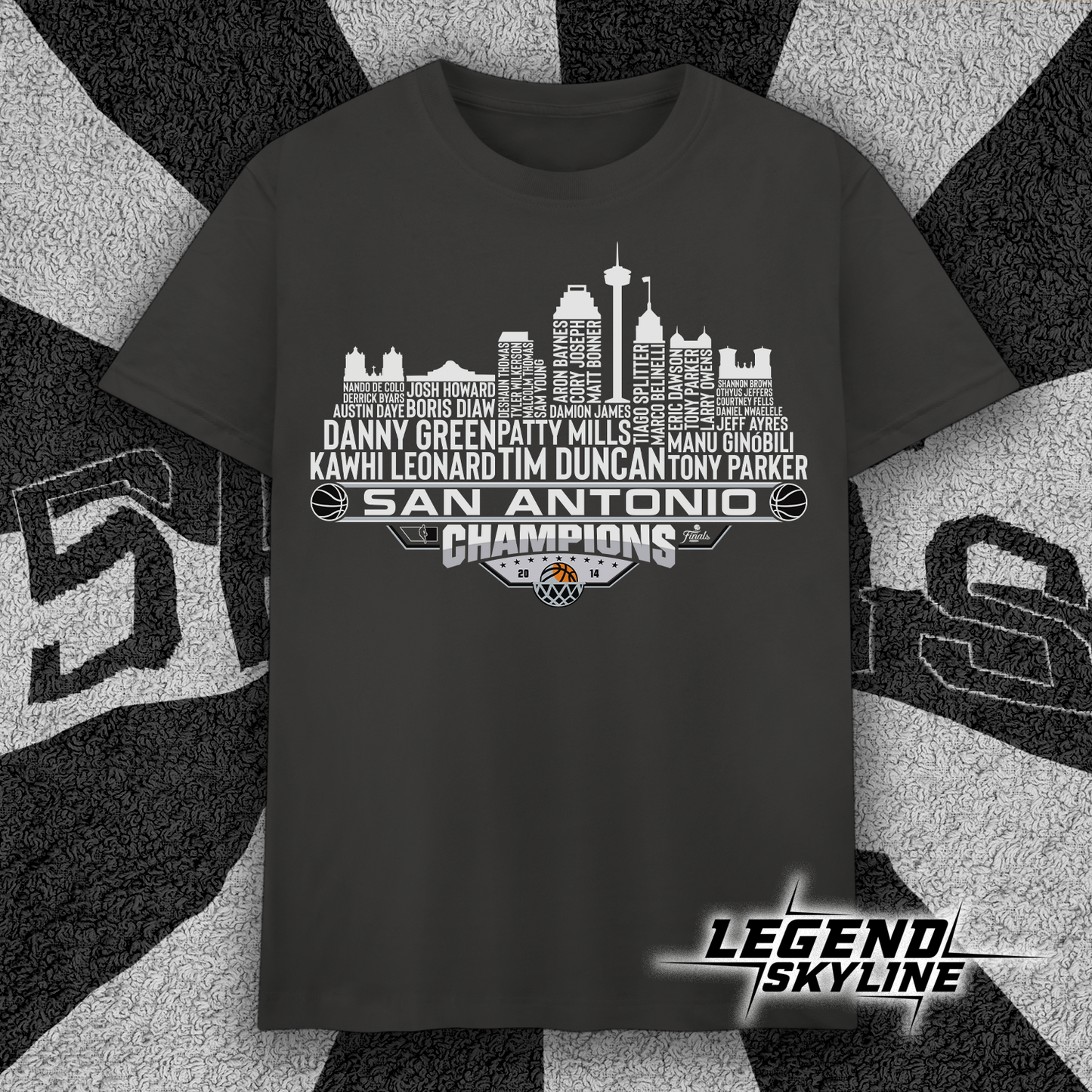 San Antonio Dream Team Basketball Champions 2014, San Antonio City Skyline Shirt
