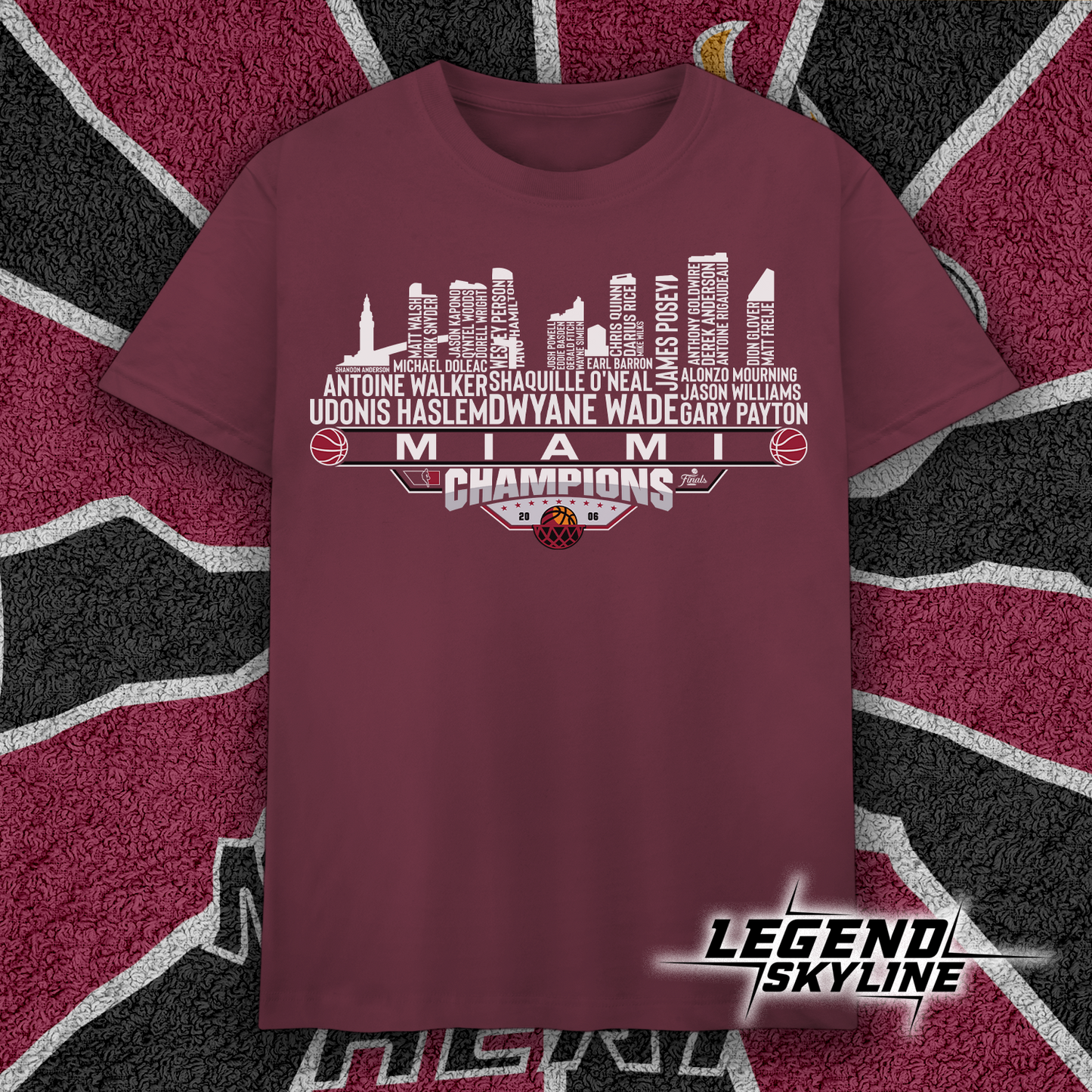 Miami Dream Team Basketball Champions 2006, Miami City Skyline Shirt