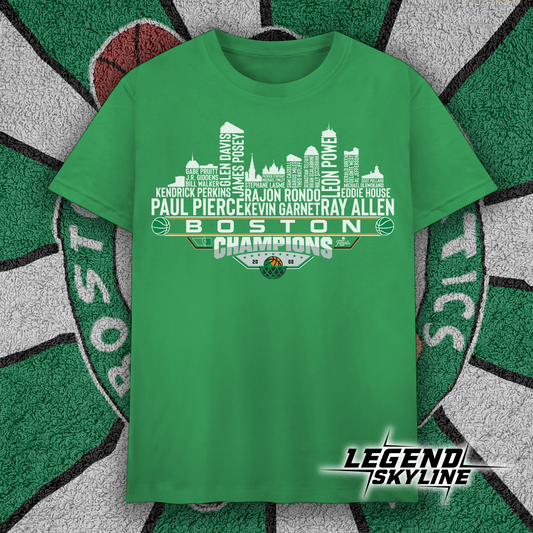 Boston Dream Team Basketball Champions 2008, Boston City Skyline Shirt