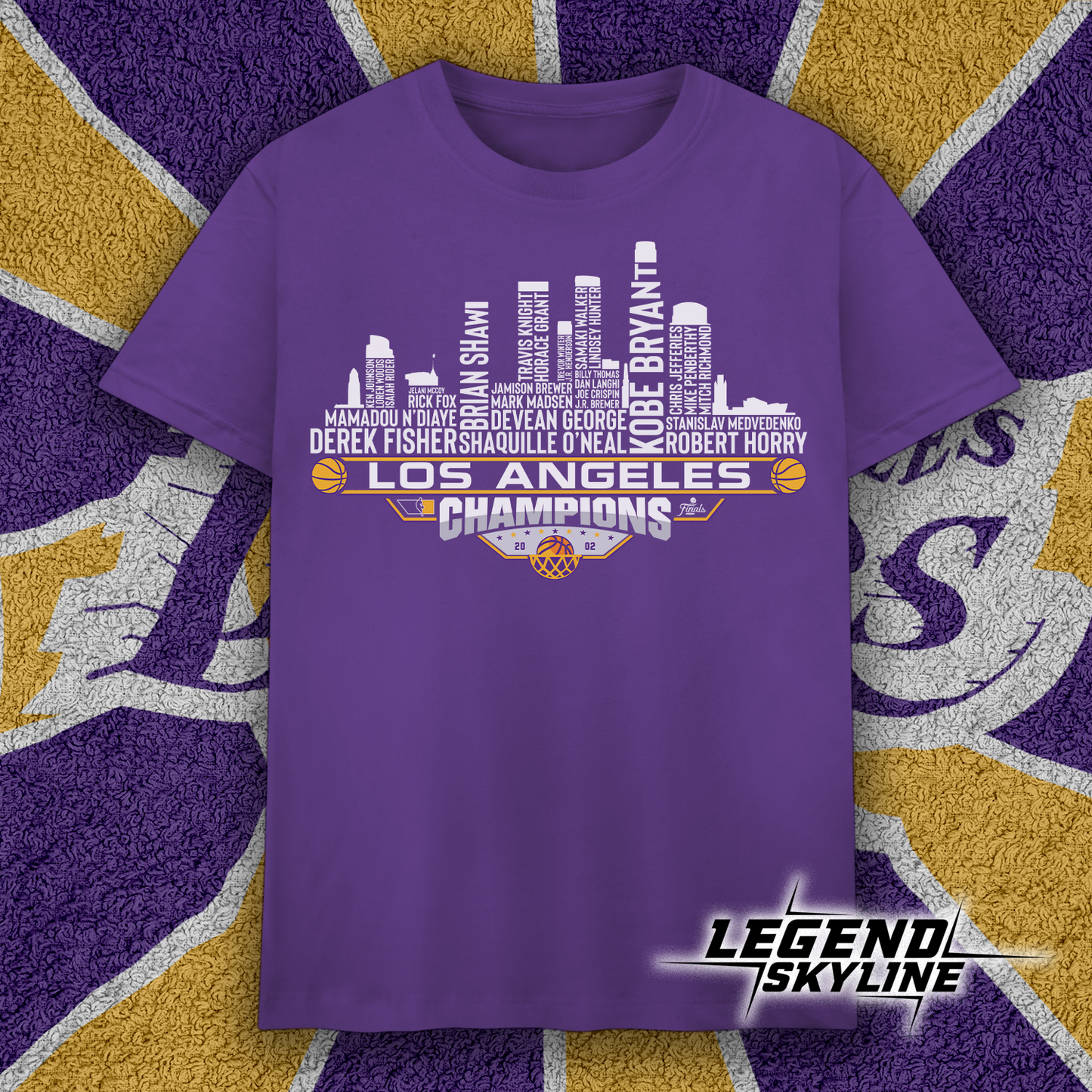 Los Angeles Dream Team Basketball Champions 2002 , Los Angeles City Skyline Shirt