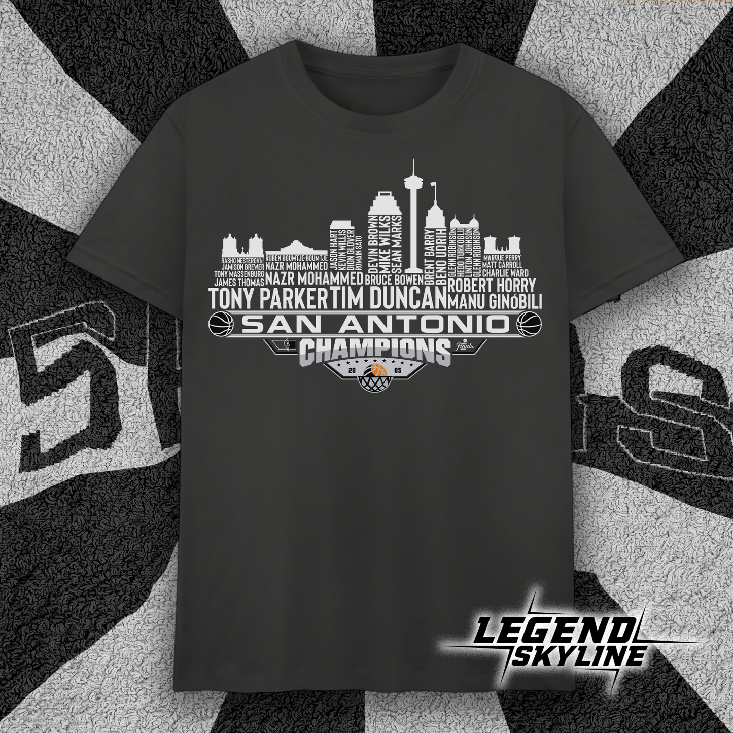 San Antonio Dream Team Basketball Champions 2005, San Antonio City Skyline Shirt