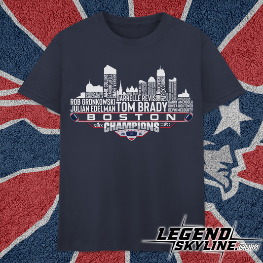 New England Dream Team Football XLIX Champions 2015, New England City Skyline Shirt