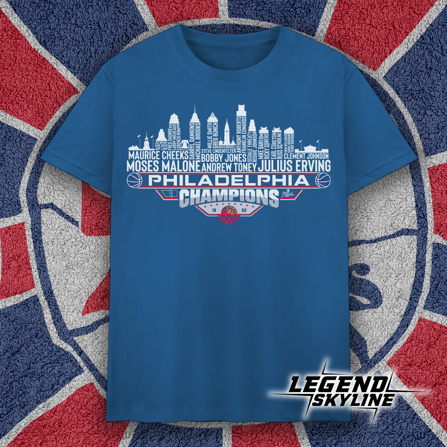 Philadelphia Dream Team Basketball Champions 1983, Philadelphia City Skyline Shirt