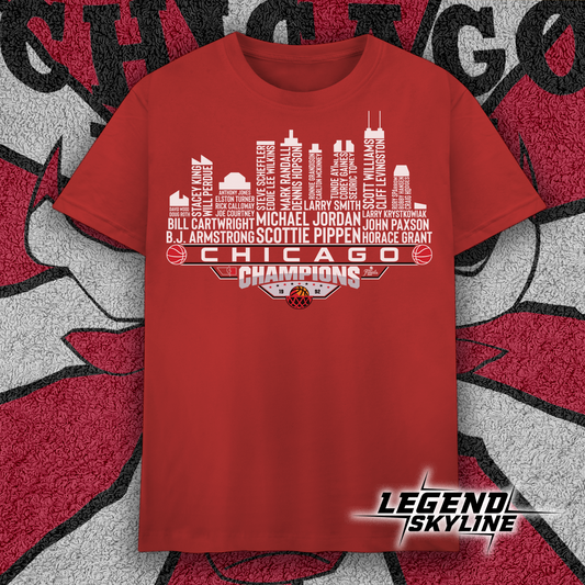 Chicago Dream Team Basketball Champions 1992, Chicago City Skyline Shirt