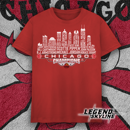 Chicago Dream Team Basketball Champions 1993 , Chicago City Skyline Shirt