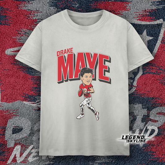 Drake Maye Caricature Football Shirts