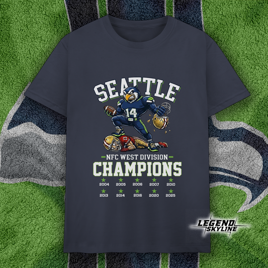 Seattle Football NFC West Division Champs 2025 Shirt