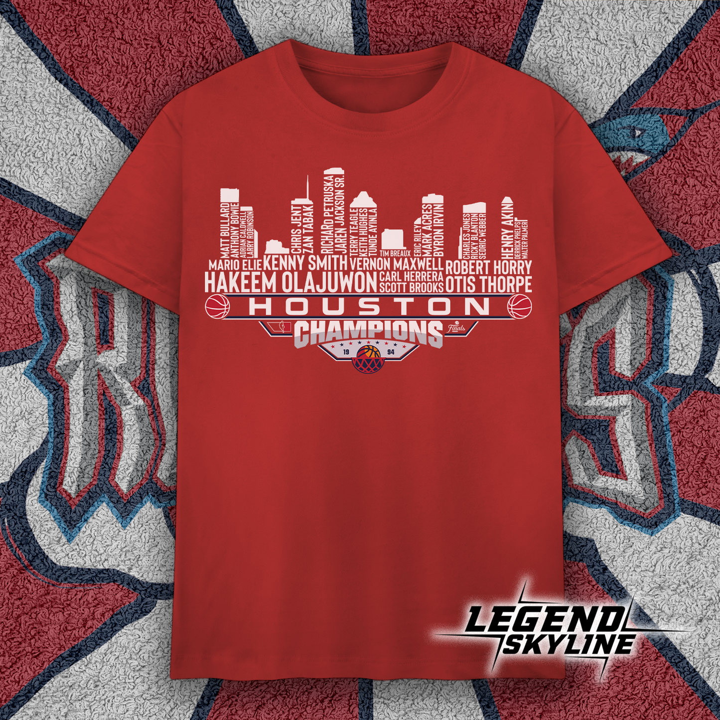 Houston Dream Team Basketball Champions 1994, Houston City Skyline Shirt