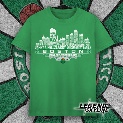 Boston Dream Team Basketball Champions 1984, Boston City Skyline Shirt