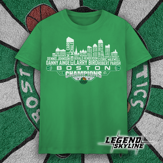 Boston Dream Team Basketball Champions 1984, Boston City Skyline Shirt