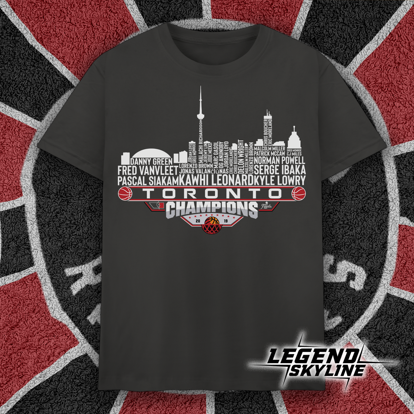Toronto Dream Team Basketball Champions 2019, Toronto City Skyline Shirt