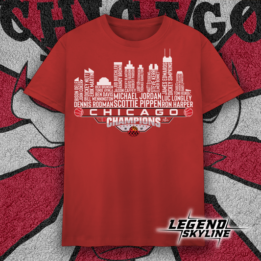 Chicago Dream Team Basketball Champions 1997, Chicago City Skyline Shirt