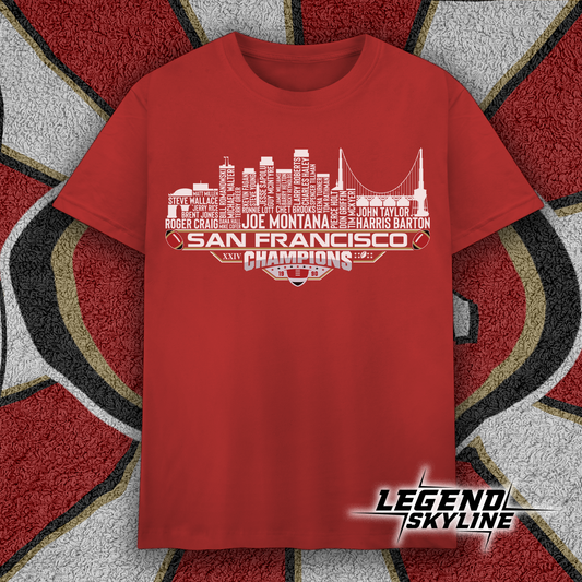 San Francisco Dream Team Football XXIV Champions 1990, San Francisco City Skyline Shirt