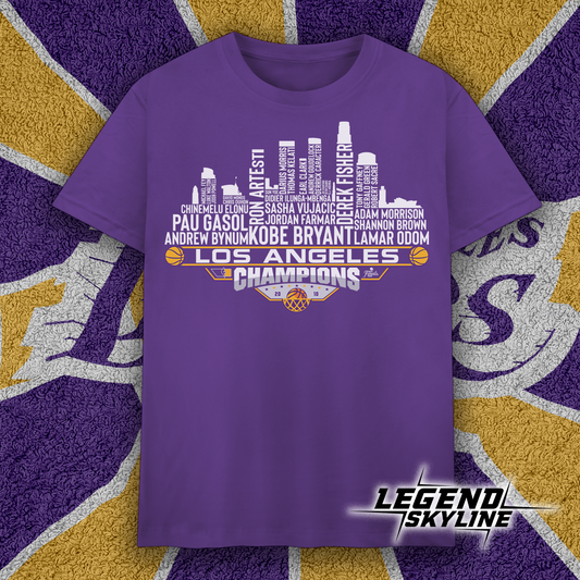 Los Angeles Dream Team Basketball Champions 2010, Los Angeles City Skyline Shirt