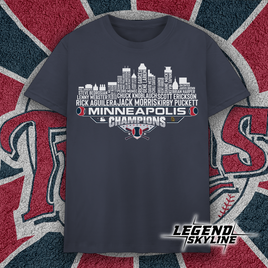 Minnesota Dream Team Baseball Champions 1991, Minneapolis City Skyline Shirt