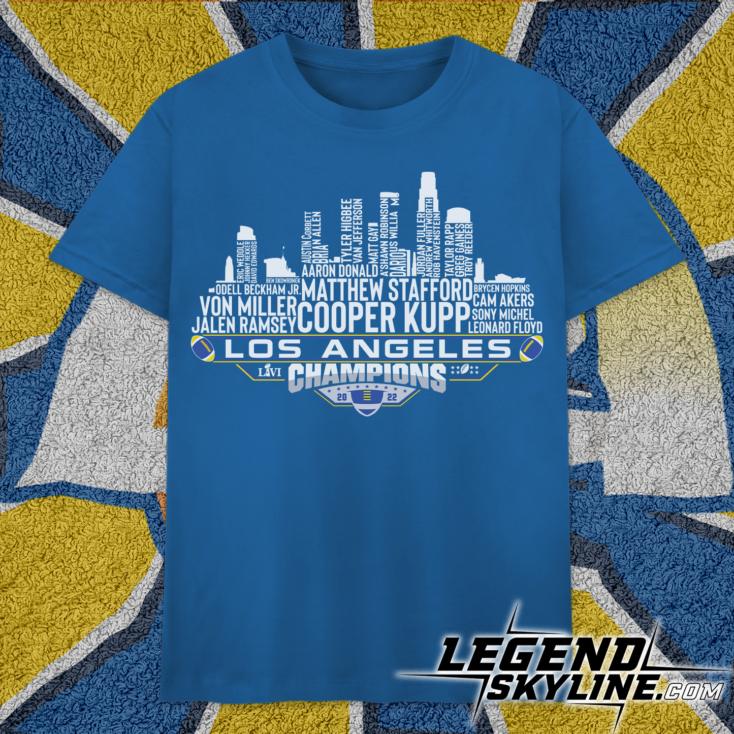 Los Angeles R Dream Team Football Champions 2022, Los Angeles City Skyline Shirt