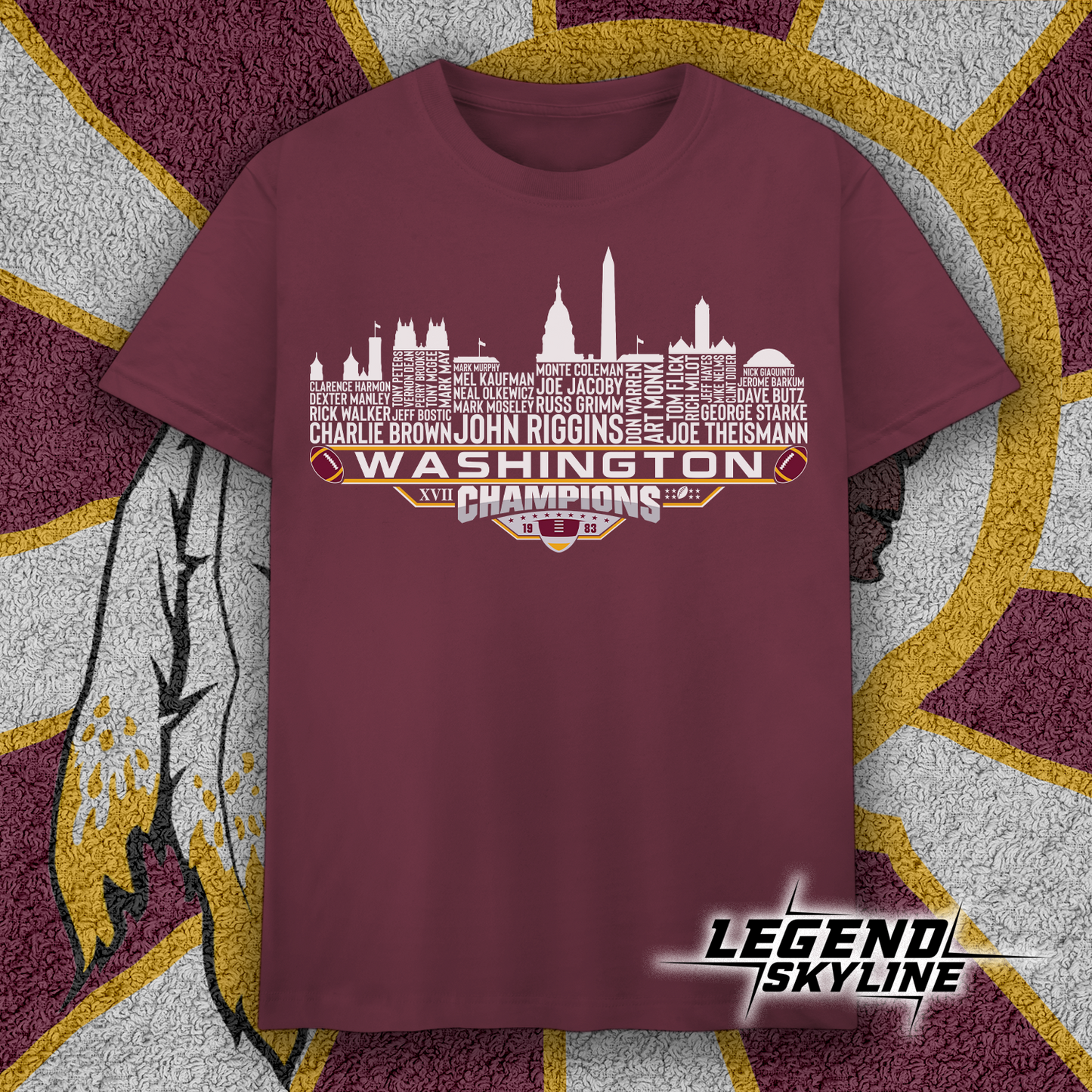 Washington Dream Team Football XVII Champions 1983, Washington City Skyline Shirt