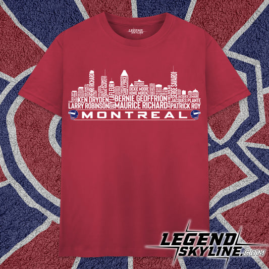 Montreal Hockey Team All Time Legends Montreal City Skyline Shirt