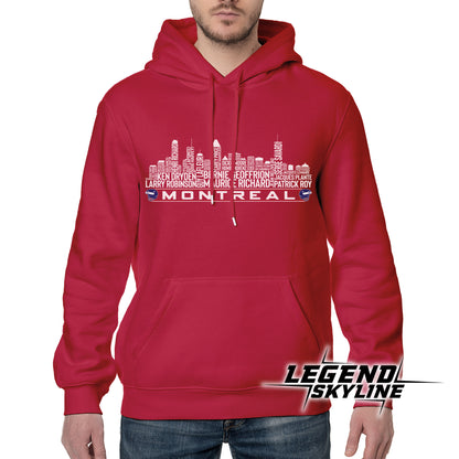 Montreal Hockey Team All Time Legends Montreal City Skyline Shirt