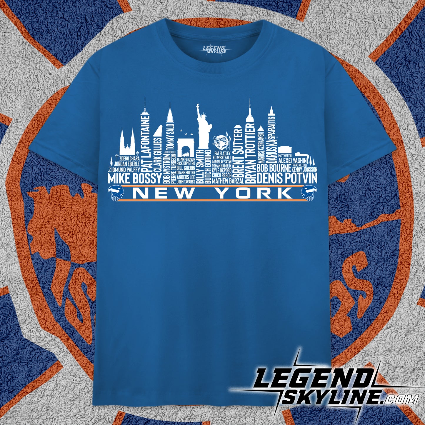 New York Hockey Team All Time Legends New York City Skyline Shirt