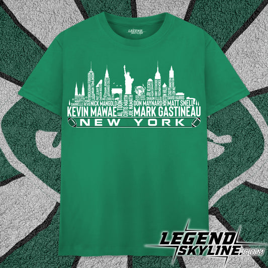 New York J Football Greatest Of All Time Team Legend New York City Skyline Shirt