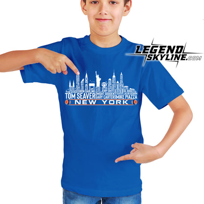 New York Baseball Team All Time Legends New York City Skyline Shirt