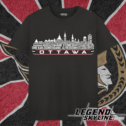 Ottawa Hockey Team All Time Legends Ottawa City Skyline Shirt