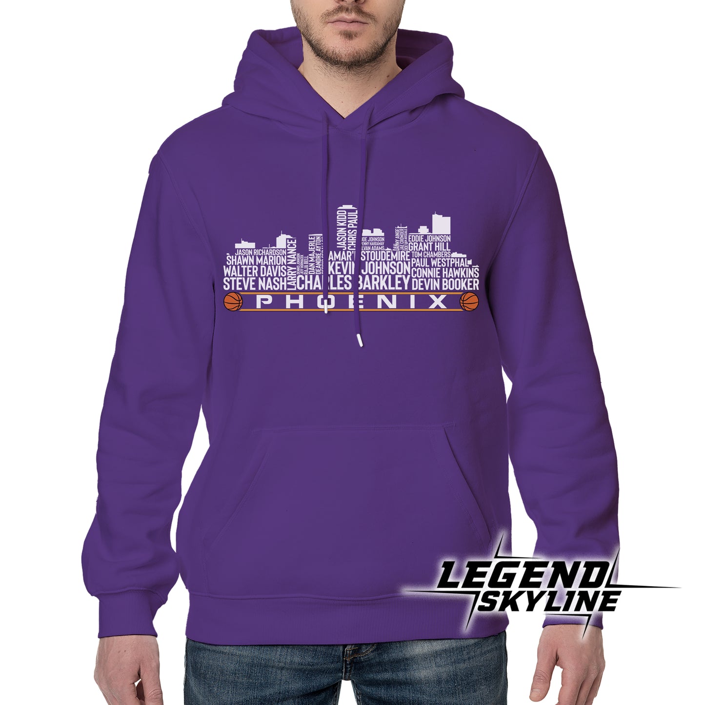 Phoenix Basketball Greatest Of All Time Team Legend Phoenix City Skyline Shirt